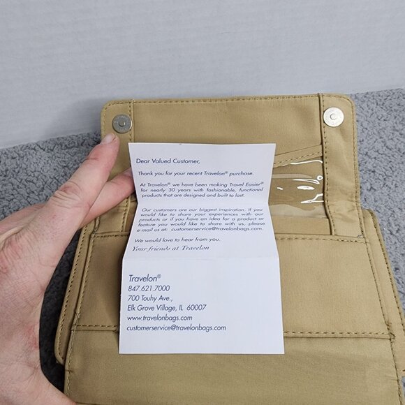 Travelon Tailored Convertible Crossbody Clutch Biege - Picture 7 of 14